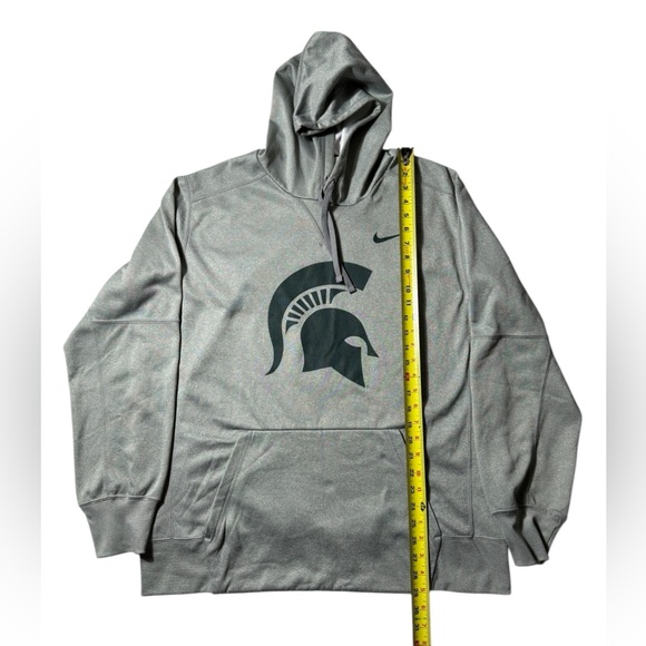 Michigan State Spartans Sweatshirt Men's XL Gray Hoodie Graphic Nike Therma Fit - Picture 3 of 8